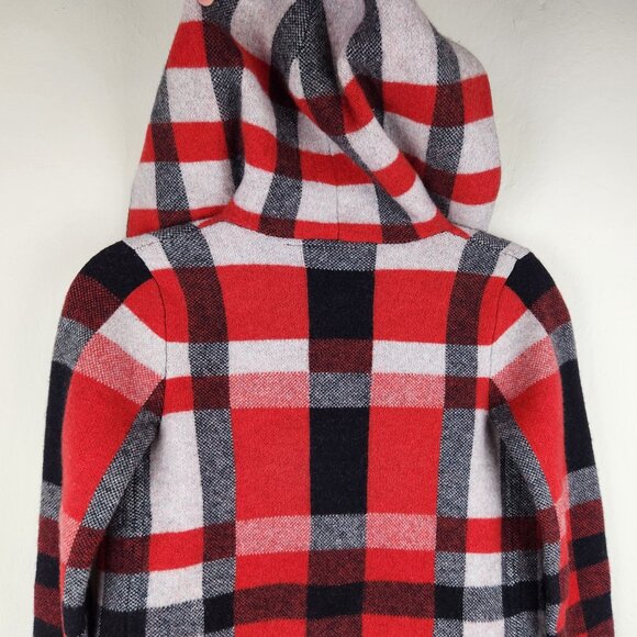 Anthropologie Field Flower Cressida Wool Plaid Hooded Sweater Coat sz XS - Picture 8 of 12